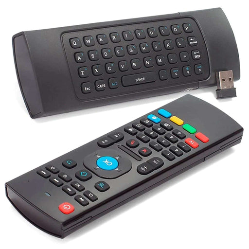 Comando Wireless MX3 Air Mouse com teclado QWERTY  Acessórios TV