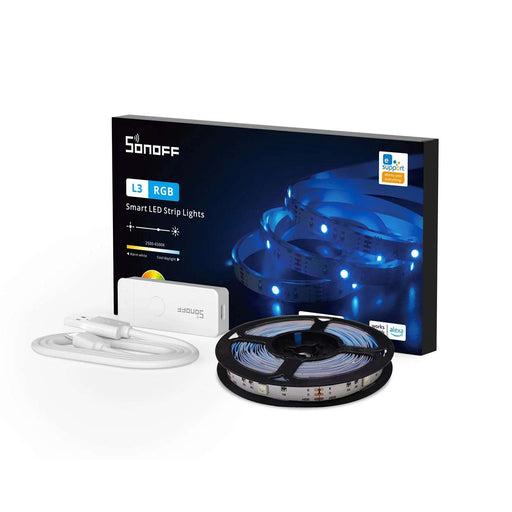 Fita de 90 LEDs RGB Inteligente Wi-Fi e Bluetooth 5VDC IP20 - 5m - Sonoff L3-5M  Casa Inteligente