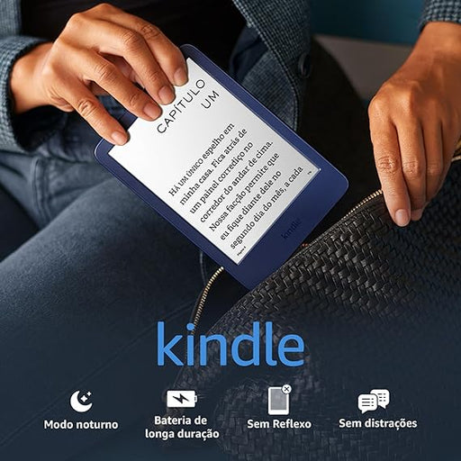  O Kindle mais leve e compacto, com ecrã de 6" e alta resolução de 300 ppi para apresentar texto e imagens de forma nítida. Ecrã antirreflexo semelhante ao papel verdadeiro.