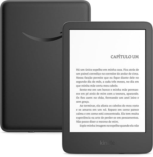 O Kindle mais leve e compacto, com ecrã de 6" e alta resolução de 300 ppi para apresentar texto e imagens de forma nítida. Ecrã antirreflexo semelhante ao papel verdadeiro.