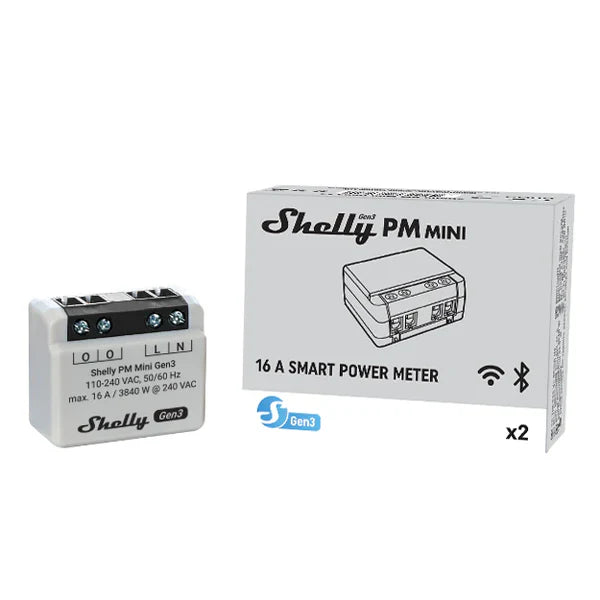 O Shelly PM Mini Gen3 é o módulo mais pequeno do mundo e foi concebido para monitorizar o consumo de energia. Pode ser instalado em qualquer lugar, permitindo analisar possíveis formas de poupança de energia ou até mesmo detectar potenciais problemas nos seus aparelhos elétricos.