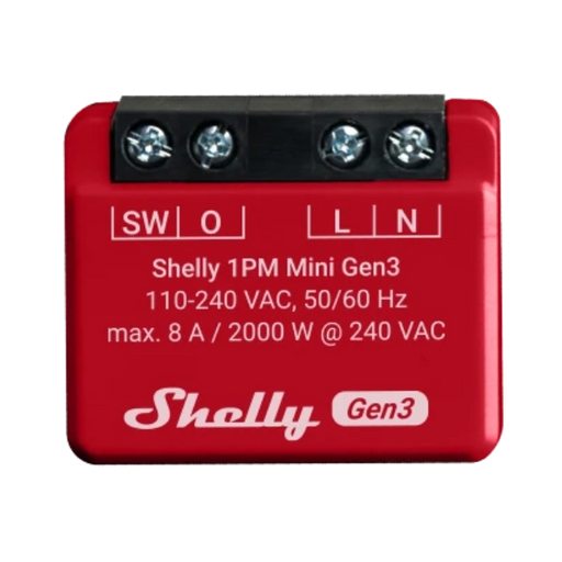 Automatize as suas luzes ou pequenos aparelhos elétricos em menos de 10 minutos e controle/monitorize-os a partir de qualquer lugar com o Shelly 1PM Mini Gen3. Suficientemente pequeno para caber atrás de qualquer interrutor de parede ou tomada.