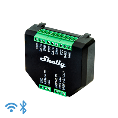 Add-On para módulos da linha Shelly Plus, concebido para a utilização de sensores de estado, temperatura, luminosidade, movimento, potenciómetros, etc.O Shelly Plus Add-on é compatível com uma grande variedade de sensores Arduino!