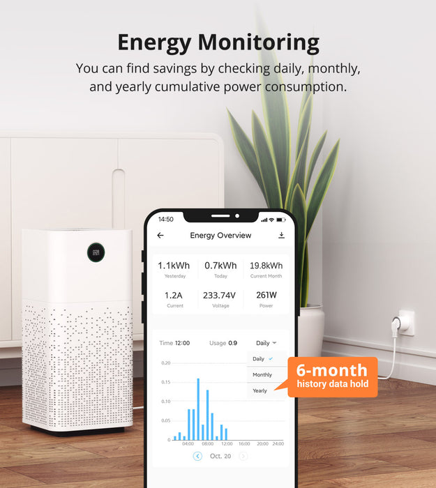 Sonoff S60TPF é uma tomada inteligente Wi-Fi com medidor de consumo e controlo por voz via Alexa ou Google. Com a aplicação eWeLink podes controlar a tomada e verificar o consumo de energia.