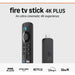 Amazon Fire TV Stick 4K Plus tem 2GB RAM, 8GB ROM, HDR10+, Wi-Fi 6, Bluetooth 5.2. Melhora a experiência de streaming com a resolução 4K e processador Quadcore de 1,7 GHz.