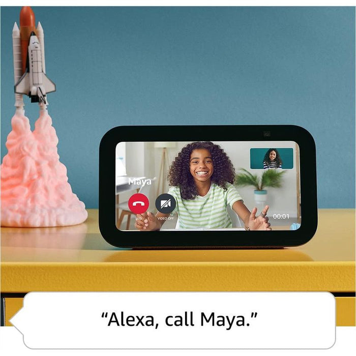 A Amazon Alexa Echo Show 5 Kids 3ª Geração é uma assistente virtual Alexa com ecrã de 5.5", que através de comandos de voz permite controlar lâmpadas, fechaduras, sensores e tomadas inteligentes.