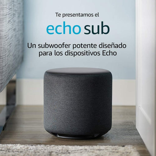 O Amazon Echo Sub é um subwoofer ativo de 100 W, concebido para ser emparelhado com dispositivos Echo compatíveis, oferecendo graves profundos e um som envolvente.