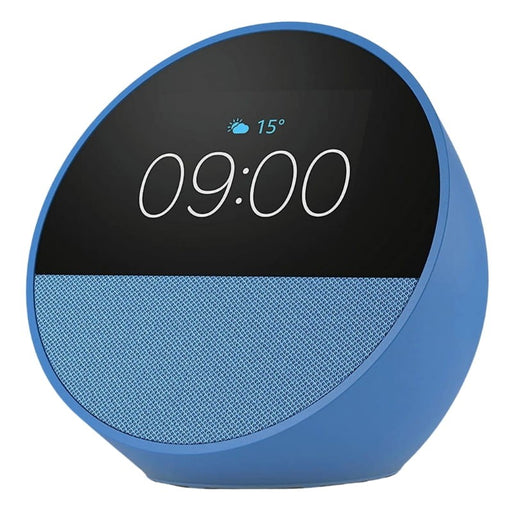 O Echo Spot é um elegante relógio inteligente com alarme, controlado por voz através da Alexa. Controla outros dispositivos. Ecrã tátil de 2,83''. WiFi Dual Band.