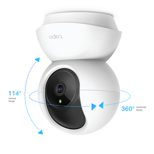 Câmara de vigilância interior TP-Link Tapo TC70 Wi-Fi com visão noturna até 9 metros e alta definição 1080p. Compatível com a Google e a Alexa.