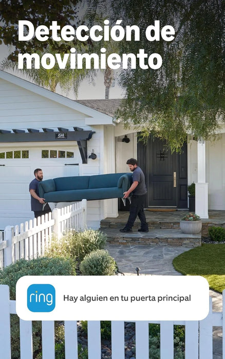 A campainha inteligente Ring Battery Video Doorbell 2026 2K vem com visão noturna mais nítida e funcionalidades que te permitem ver, ouvir e falar com quem está a porta da tua casa a partir do teu Smartphone ou Tablet.