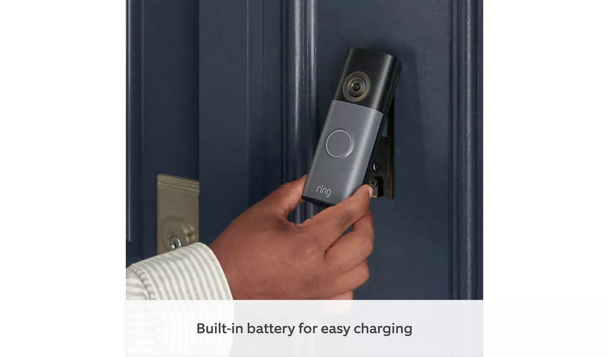 A campainha inteligente Ring Battery Video Doorbell 2026 2K vem com visão noturna mais nítida e funcionalidades que te permitem ver, ouvir e falar com quem está a porta da tua casa a partir do teu Smartphone ou Tablet.
