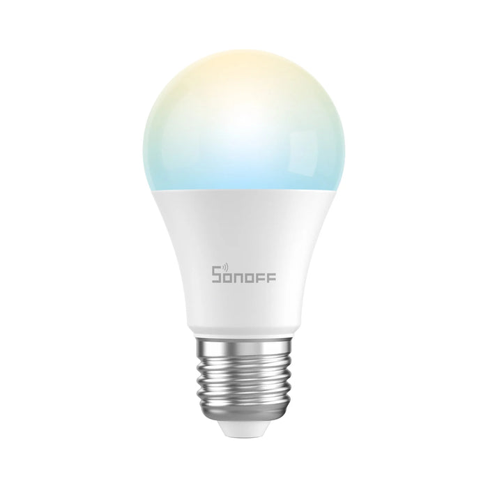 A Lâmpada LED inteligente Sonoff B02-Bl-A60 pode fazer mais do que ligar e desligar. Controle a intensidade e temperatura da cor (de 2700K a 6500K). Ligar ou desligar com comandos de voz com a Alexa ou o Google Assistant.