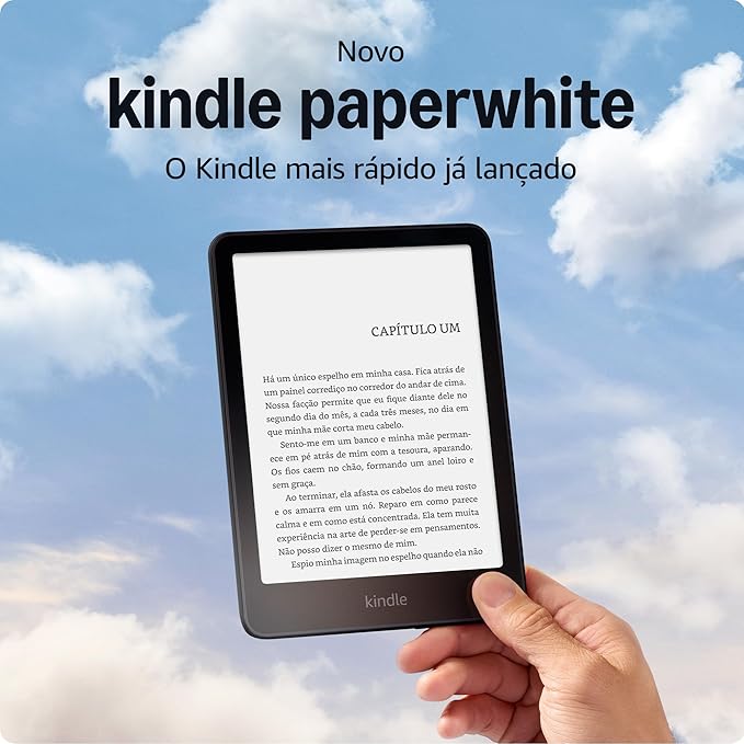 O Kindle mais rápido de sempre com um ecrã de 7", maior contraste de imagem e um folhear de página 20% mais rápida. Ultraleve, com um ecrã antirreflexo e conteúdo nítido sob qualquer luz.