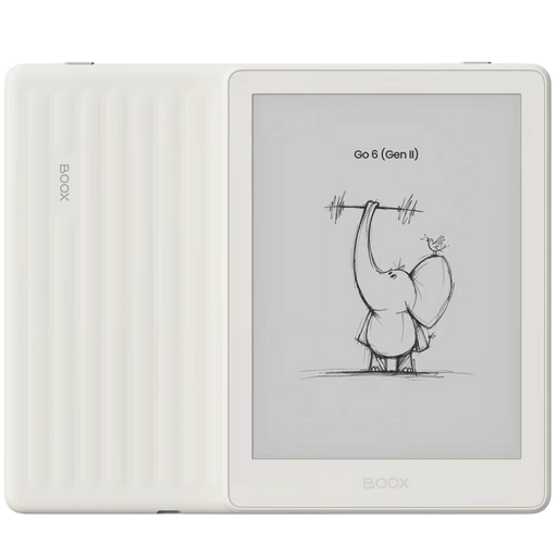 O Boox Go 6 Gen II tem um ecrã de 6 polegadas com tecnologia E Ink Carta 1300. Com uma resolução de 1448 x 1072 píxeis e uma densidade de 300 ppi, o texto reproduz o aspeto do papel impresso.