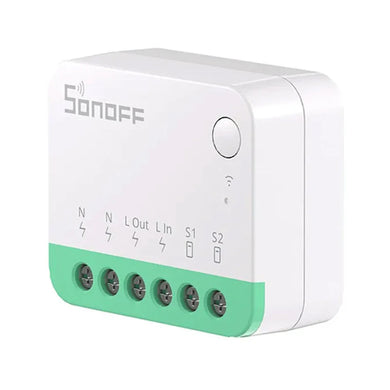 O interruptor WiFi SONOFF MINIR4M foi projetado para a integração em casas inteligentes, compatível com Alexa e Google Hom. Compatível com Matter: suporta Homekit.