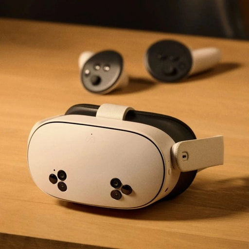 Desfrute dos Óculos de Realidade Virtual Meta Quest 3S e os seus mais de 500 empolgantes jogos/aplicações imersivos. Processador Qualcomm Snapdragon XR2 Gen 2, 8GB de RAM e 128GB de ROM.