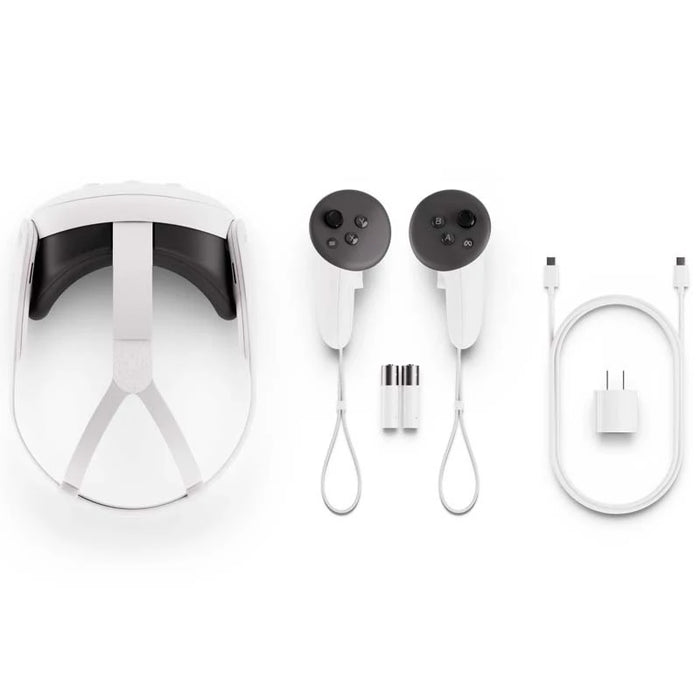 Os Meta Quest 3 são os óculos de realidade virtual mais avançados do momento. Com o dobro do processamento, mais 30% no desempenho gráfico e mais de 500 empolgantes jogos/aplicações imersivos.