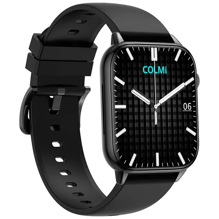 Smartwatch Colmi C60 Preto. Ecrã de 1,9". Monitor de frequência cardíaca. Monitor SpO2. Registo de sono. Chamadas Bluetooth. Resistência à água e à prova de poeira IP67.