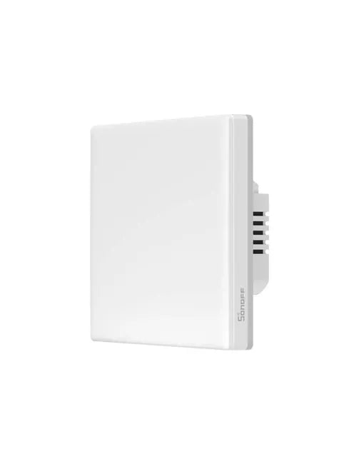 O SONOFF TX T5-1C-86 é um interruptor individual de parede sensível ao toque. Com recursos como luzes LED ambientais, integração de luz, som e vibração, além da capacidade de ser usado como gateway eWeLink-Remote.