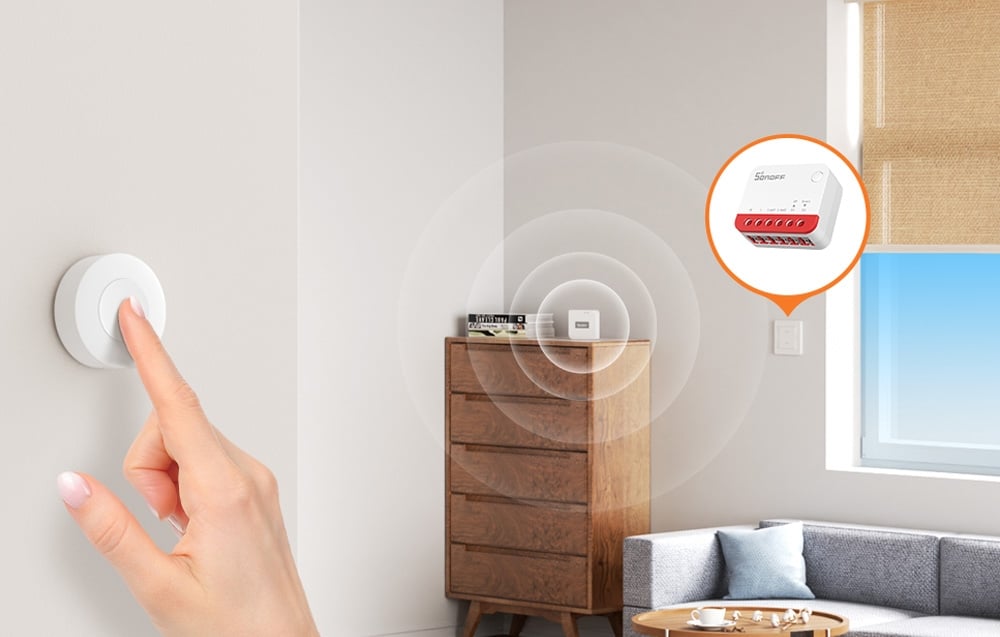 O Sonoff MINI-RBS é um interruptor inteligente zigbee para estores e cortinas motorizadas, concebido para instalação em caixas de aparelhagem de padrão europeu.