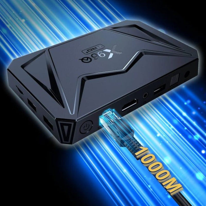 Box X96Q Pro Plus tem um processador de oito núcleos Allwinner H728 e um sistema operativo Android 14. Tem 2GB de memória RAM e 16GB de capacidade de armazenamento.