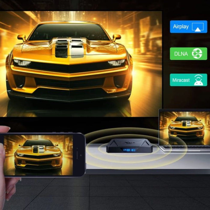 Box X96Q Pro Plus tem um processador de oito núcleos Allwinner H728 e um sistema operativo Android 14. Tem 2GB de memória RAM e 16GB de capacidade de armazenamento.