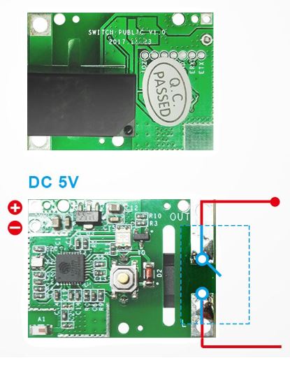 Módulo Interruptor de Relé 5V Wi-Fi com Contacto Seco - Sonoff