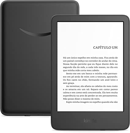  O Kindle mais leve e compacto, com ecrã de 6" e alta resolução de 300 ppi para apresentar texto e imagens de forma nítida. Ecrã antirreflexo semelhante ao papel verdadeiro.