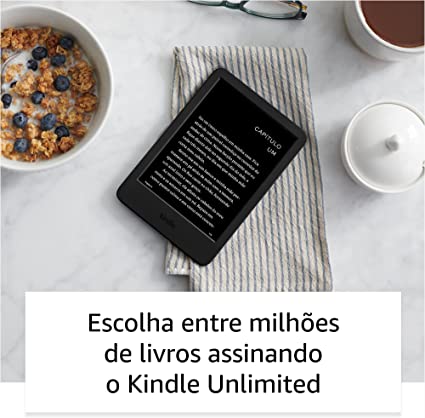  O Kindle mais leve e compacto, com ecrã de 6" e alta resolução de 300 ppi para apresentar texto e imagens de forma nítida. Ecrã antirreflexo semelhante ao papel verdadeiro.