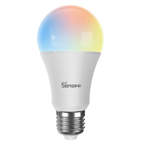 Com a Lâmpada LED inteligente Sonoff B05-BL-A60 controle a cor, intensidade e temperatura da cor do branco (de 2700K a 6500K), utilize comandos de voz para a controlar (com a Alexa ou o Google Assistant) e define temporizadores para ligar/desligar automaticamente às horas que quiser.