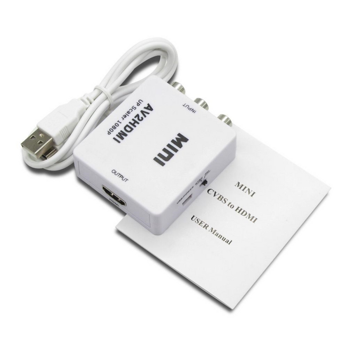 Conversor RCA/AV para HDMI 1080p - Branco freeshipping - InTek