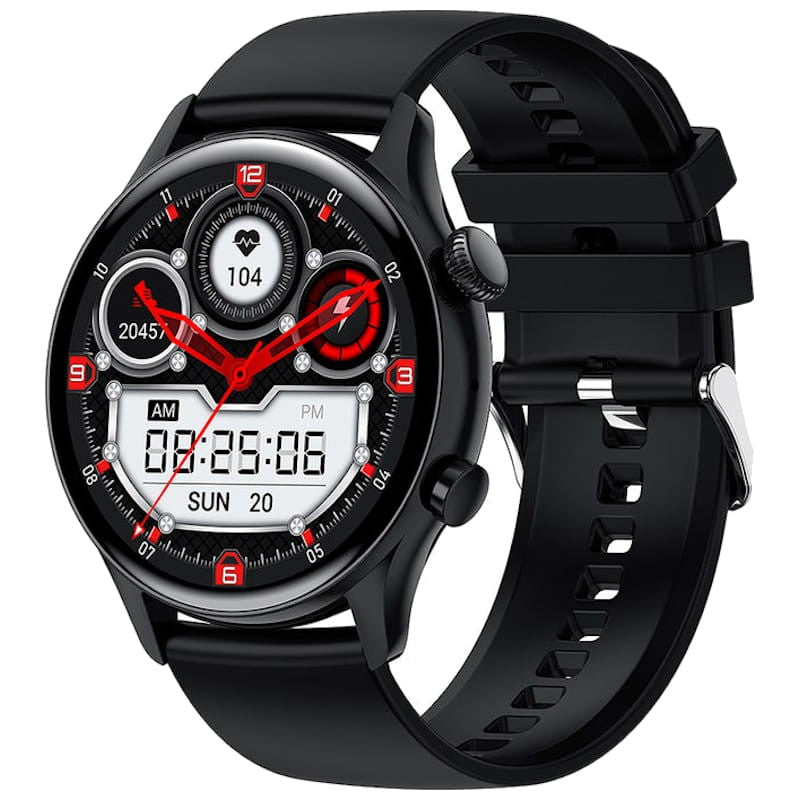Smartwatch Colmi i30 Negro con Correa de Silicona Negra - Reloj inteligente
