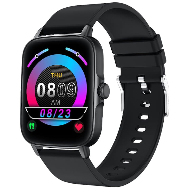 Smartwatch Colmi P28 Black with Black Silicone Strap - Smart watch